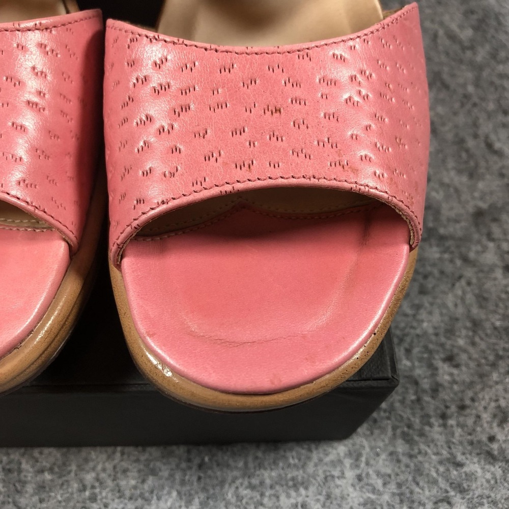 Dansko Sandals Womens 6.5 Pink Leather Slide Wedge Buckle Comfort Casual Shoes - Picture 6 of 16